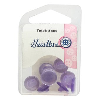 Hemline Lilac Basic Knitwear Button 8 Pack