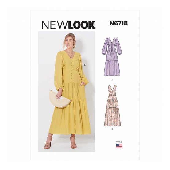 New Look Women's Dress Sewing Pattern 6718 (8-20) image number 1