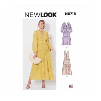 New Look Women's Dress Sewing Pattern 6718 (8-20)