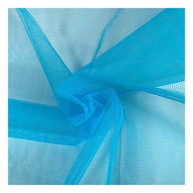 Empire Blue Nylon Dress Net Fabric by the Metre image number 1
