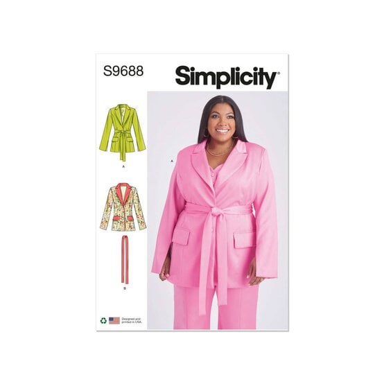 Simplicity Women's Jacket  Sewing Pattern S9688 (M1 10-18) image number 1