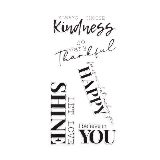 Sizzix Sunny Sentiments 10 Stamp Set 5 Pieces image number 2