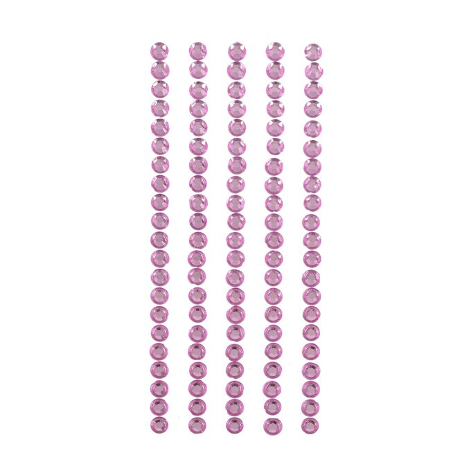 Pink Adhesive Gem Strips 5mm 5 Pack image number 1
