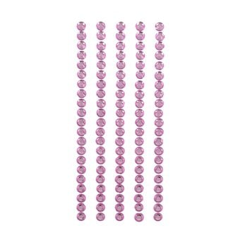 Pink Adhesive Gem Strips 5mm 5 Pack