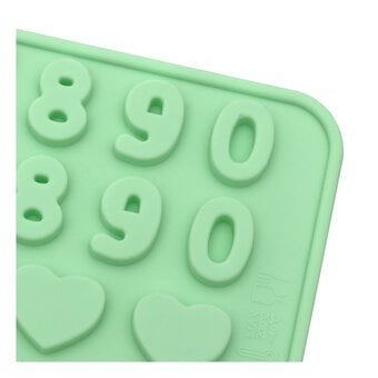 Whisk Happy Birthday Number Silicone Candy Mould  image number 3