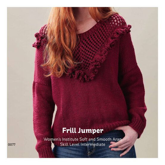 Women's Institute Vintage Frill Jumper Digital Pattern 0077 image number 1