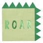 Ginger Ray Roarsome Green Roar Paper Napkins 16 Pack image number 1