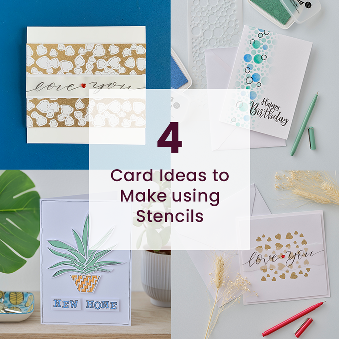 4 Card Ideas to Make using Stencils image number 1