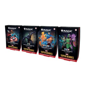 Assorted Magic: The Gathering Marvel Super Heroes Commander Deck