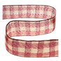 Linen Check Wire Edge Printed Ribbon 63mm x 3m image number 2