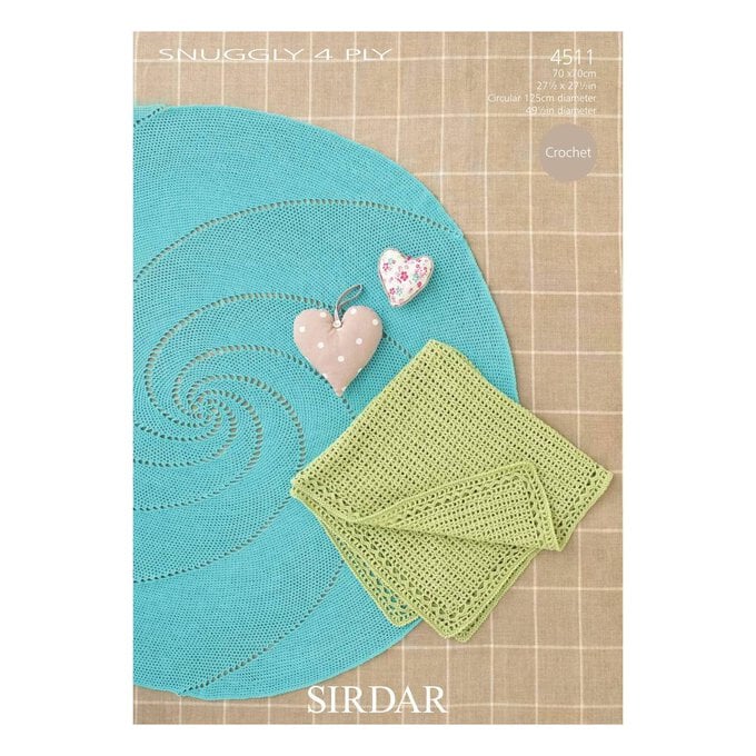 Sirdar Snuggly 4 Ply Crochet Blankets Digital Pattern 4511 image number 1