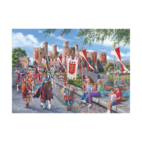 House of Puzzles Conwy Castle Jigsaw Puzzle Tube 150 Pieces image number 2