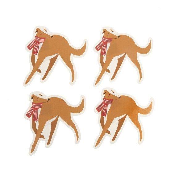 Dog with Scarf Card Toppers 4 Pack image number 1
