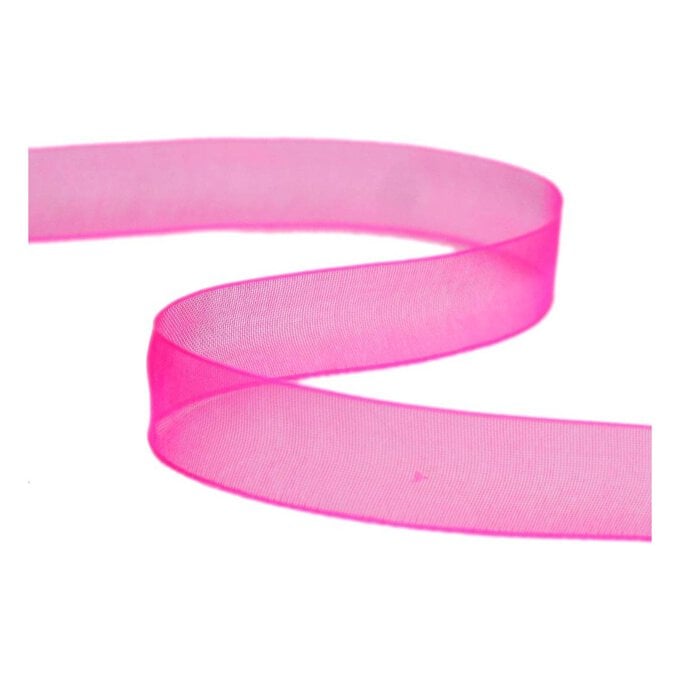 Hot Pink Organdie Ribbon 12mm x 6m image number 1