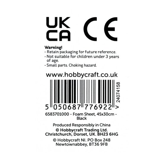 Black EVA Foam Sheet 45cm x 30cm image number 5