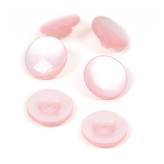 Hemline Pink Basic Knitwear Button 6 Pack image number 1
