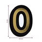 Black and Gold Vinyl Number 0 Sticker 5cm image number 4