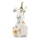 Hanging Wooden Enamel Sitting Bunny Decoration 10cm image number 4