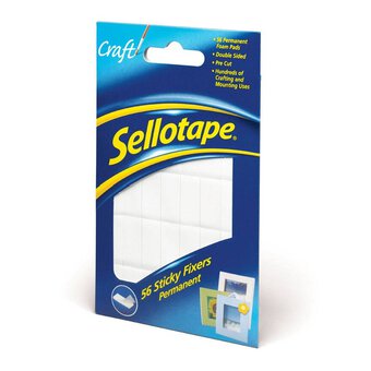 Sellotape Sticky Fixers 12mm x 25mm 56 Pack