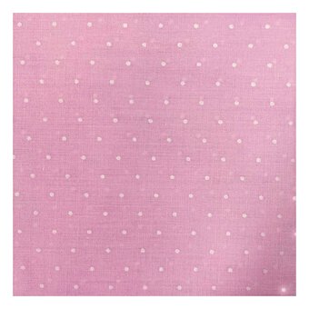 Pink and White Lacquer Spot Polycotton Fabric by the Metre image number 2