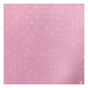 Pink and White Lacquer Spot Polycotton Fabric by the Metre