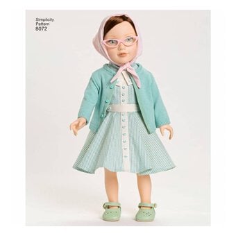 Simplicity Vintage Doll Outfit Sewing Pattern 8072 image number 4