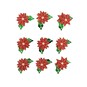 Poinsettia 3D Stickers 9 Pack image number 1