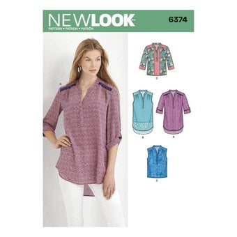 New Look Women's Shirt Sewing Pattern 6374