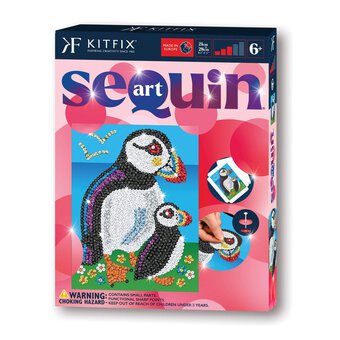 Kitfix Puffins Sequin Art Red Kit