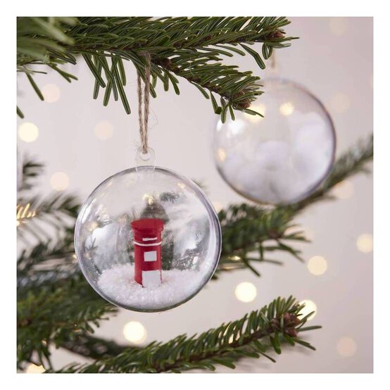 Fillable Baubles 8cm 4 Pack image number 5