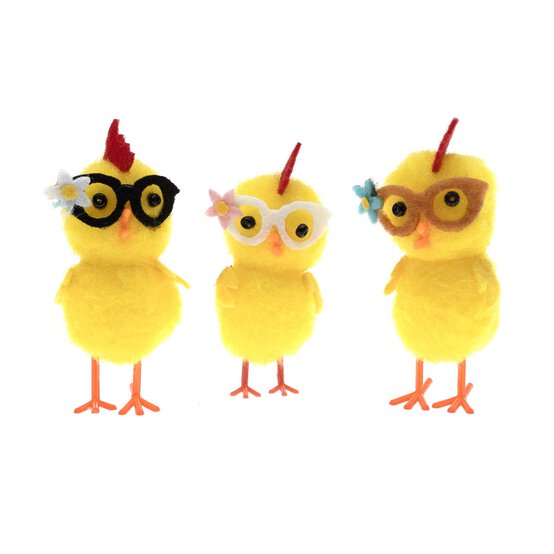 Yellow Chicks with Glasses 3 Pack image number 3