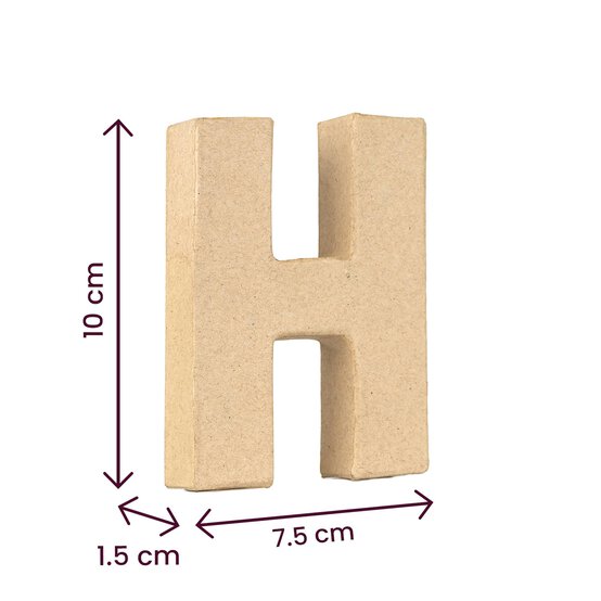 Mini Mache Letter H 10cm image number 4