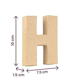 Mini Mache Letter H 10cm image number 4