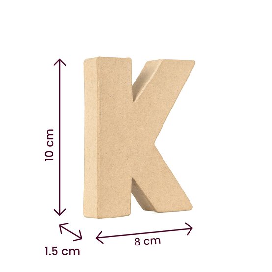 Mini Mache Letter K 10cm image number 3