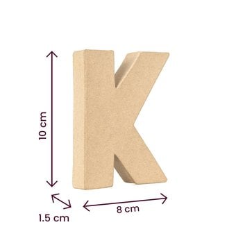 Mini Mache Letter K 10cm image number 4