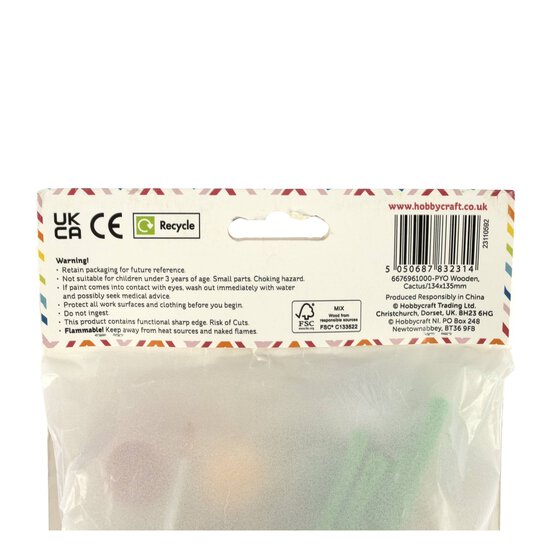 Paint Your Own Wooden Cactus  image number 5