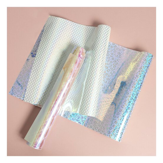 Patterned Pink Foil Permanent Vinyl 12 x 24 Inches image number 4