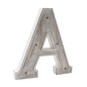 White-Washed Wooden LED Letter A 21cm image number 2