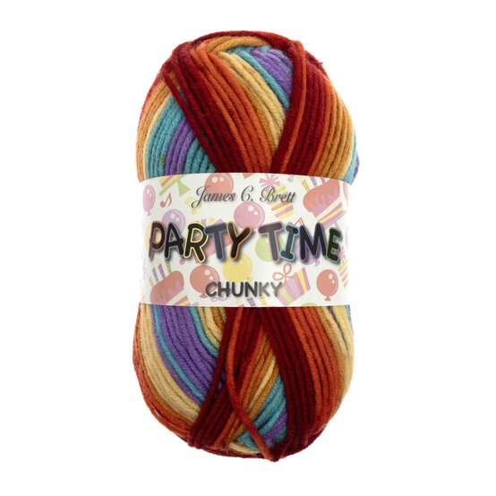 James C Brett Autumn Days Party Time Chunky Yarn 100g image number 1