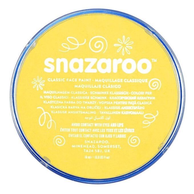 Snazaroo Bright Yellow Face Paint Compact 18ml