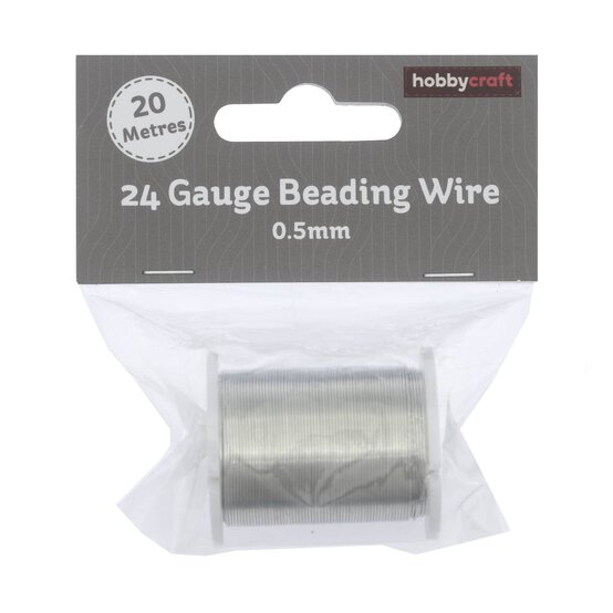 Silver 24 Gauge Beading Wire 20m image number 2