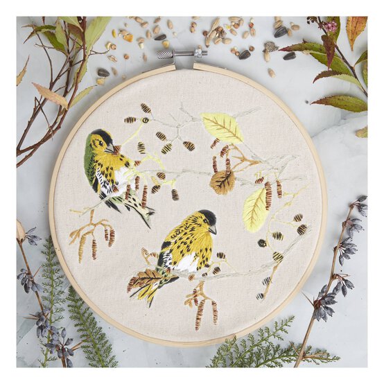 Natural History Museum Siskins Embroidery Kit 8 Inches image number 2