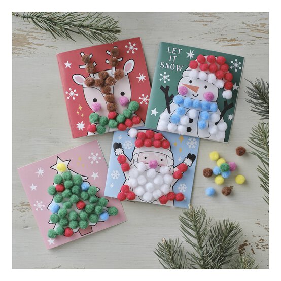 Christmas Pom Pom Card Kit 4 Pack  image number 1