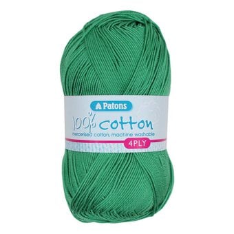 Patons Green 100% Cotton 4 Ply 100g