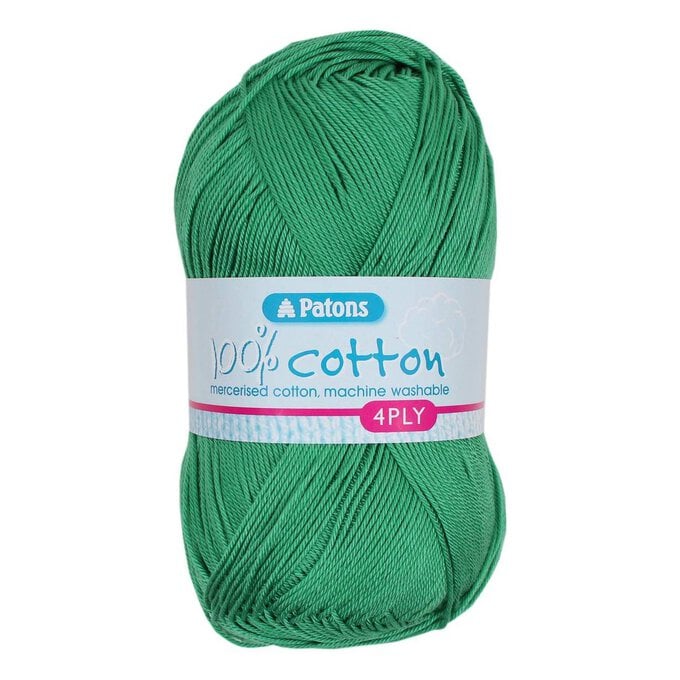 Patons Green 100% Cotton 4 Ply 100g image number 1