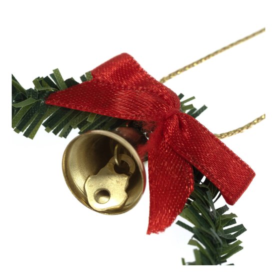 Doll&rsquo;s House Christmas Wreath with Bow and Bell  image number 3