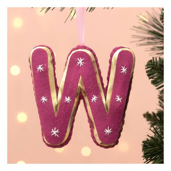 Hanging Felt Letter W Decoration