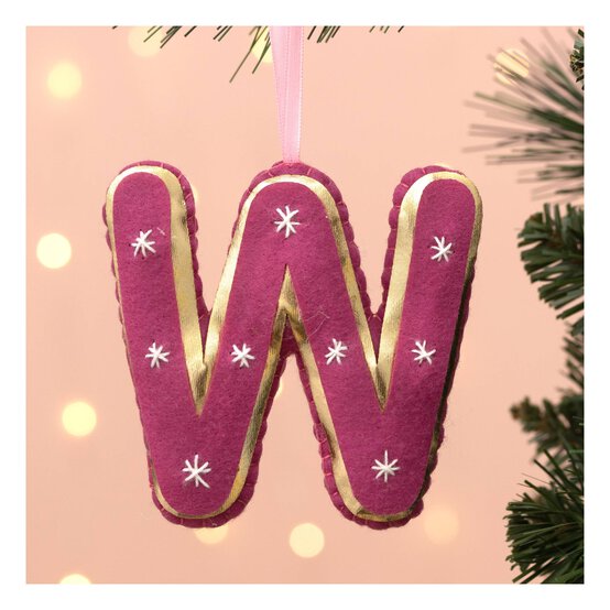 Hanging Felt Letter W Decoration image number 1