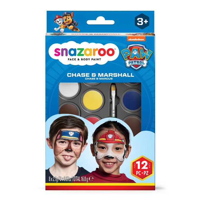 Snazaroo Paw Patrol Chase and Marshall Face Painting Kit image number 1