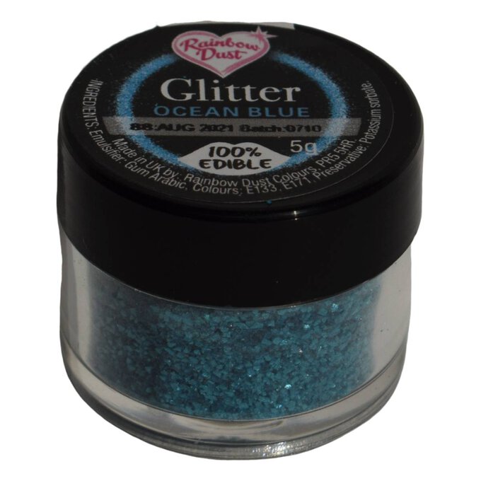 Rainbow Dust Ocean Blue Edible Glitter 5g Hobbycraft